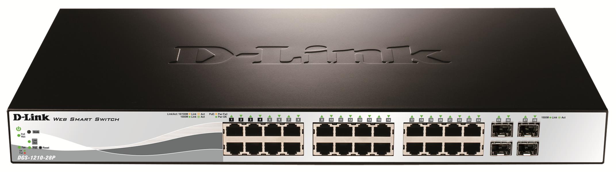 D-Link DGS-1210-28P netwerk-switch Managed L2 1U Power over Ethernet (PoE)