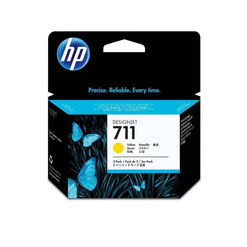 HP 711 Origineel Geel Multipack 3 stuk(s)