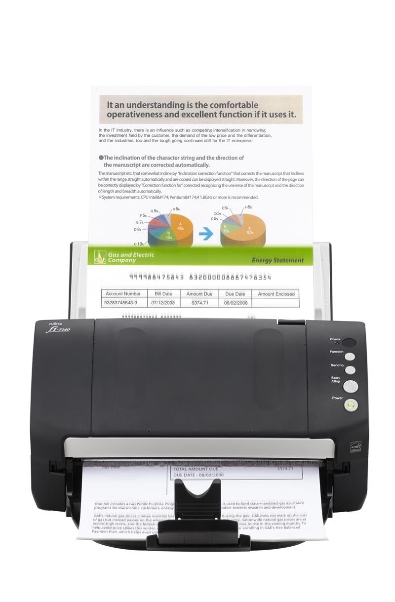 Fujitsu fi-7140 ADF-scanner 600 x 600 DPI A4 Zwart, Wit