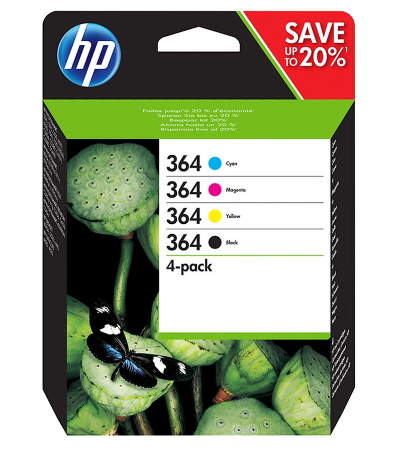 HP 364 Origineel Zwart, Cyaan, Magenta, Geel Multipack