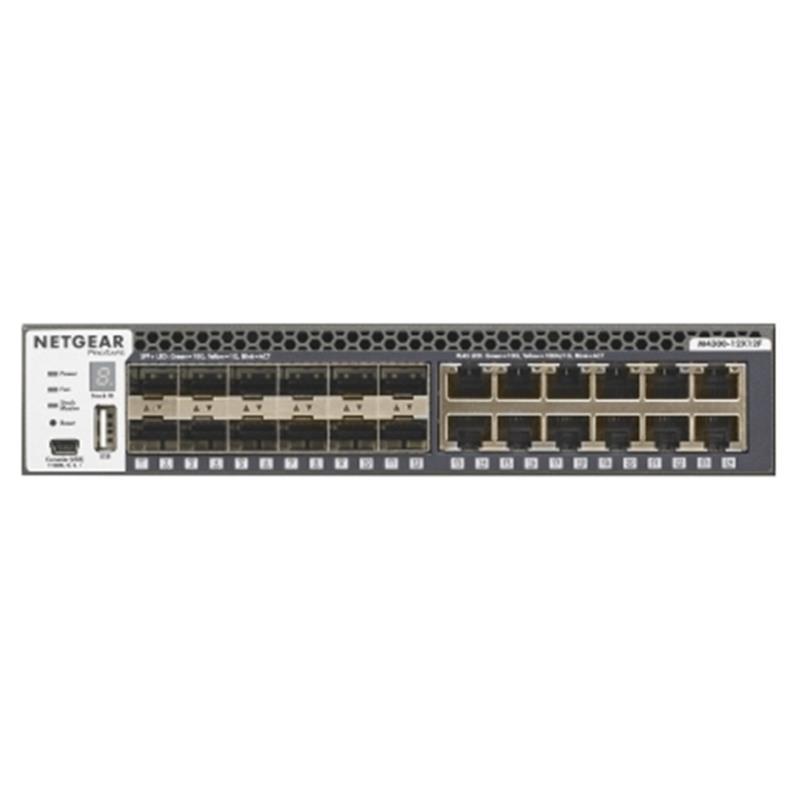 Netgear M4300-12X12F Managed L2/L3 10G Ethernet (100/1000/10000) Zwart 1U