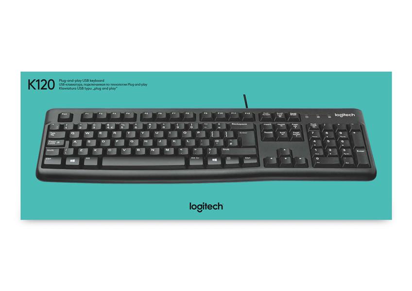 Logitech Keyboard K120 for Business toetsenbord USB QWERTY US International Zwart