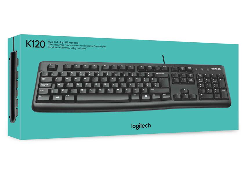 Logitech Keyboard K120 for Business toetsenbord USB QWERTY US International Zwart