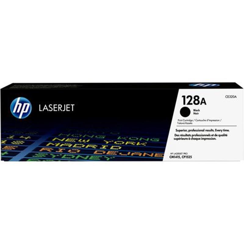 HP 128A Origineel Zwart 1 stuk(s)