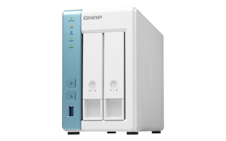 QNAP TS-231K data-opslag-server NAS Tower Ethernet LAN Turkoois, Wit Alpine AL-214