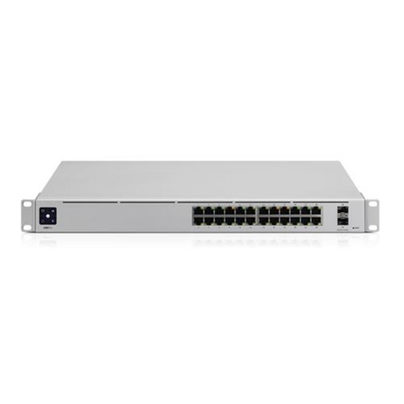 Ubiquiti Switch UniFi 24xRJ45 GBit/2xSFP+ Managed Gen2 19 Rack-Mountable, Fanless, 1,3 Touchscreen