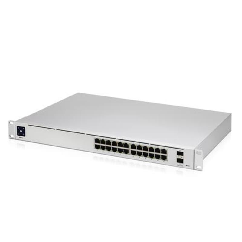 Ubiquiti Switch UniFi 24xRJ45 GBit/2xSFP+ Managed Gen2 19 Rack-Mountable, Fanless, 1,3 Touchscreen