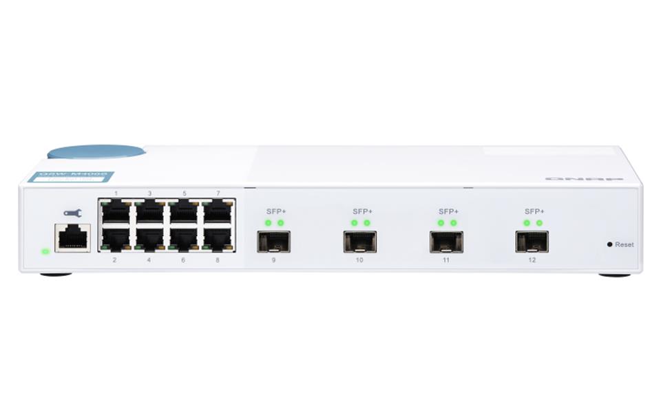 QNAP QSW-M408S netwerk-switch Managed L2 Gigabit Ethernet (10/100/1000) Wit