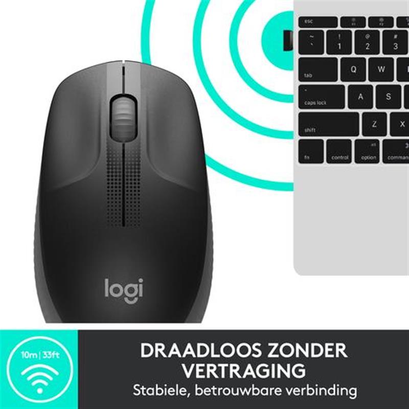 Logitech M190 muis RF Draadloos Optisch 1000 DPI Ambidextrous