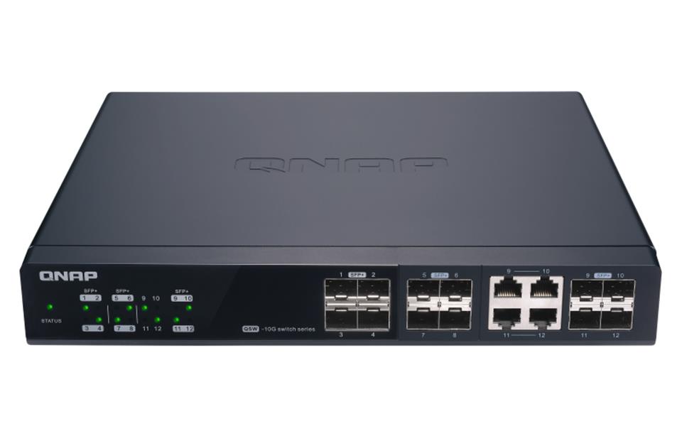 QNAP QSW-M1204-4C netwerk-switch Managed 10G Ethernet (100/1000/10000) Zwart