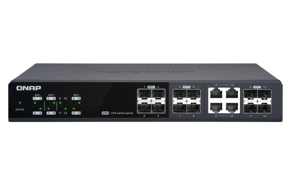 QNAP QSW-M1204-4C netwerk-switch Managed 10G Ethernet (100/1000/10000) Zwart