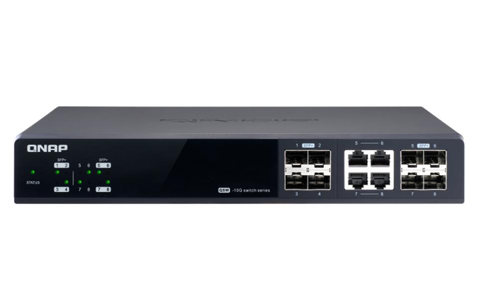 QNAP QSW-M804-4C netwerk-switch Managed 10G Ethernet (100/1000/10000) Zwart