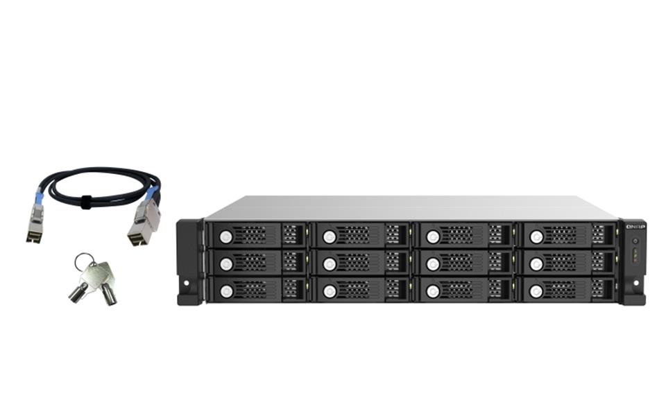 QNAP TL-R1220Sep-RP HDD-/SSD-behuizing Zwart, Grijs 2.5/3.5""