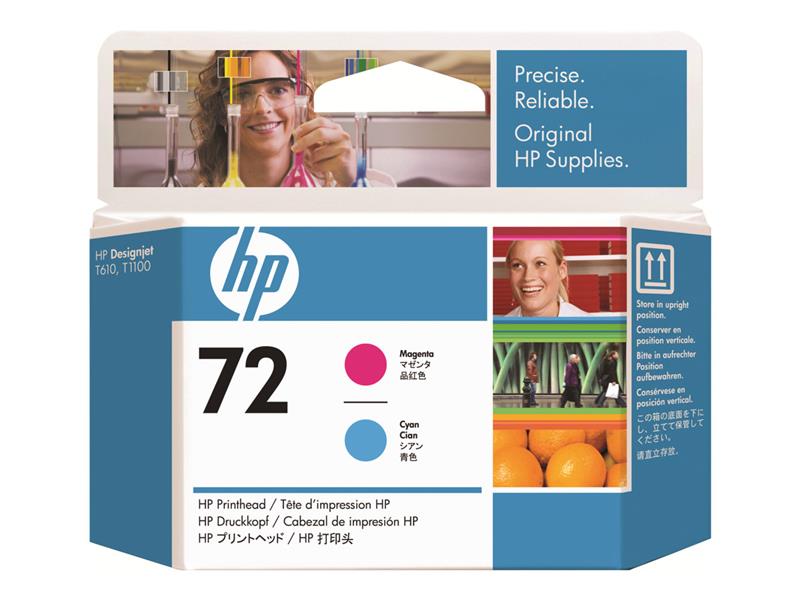 HP 72 magenta/cyaan DesignJet printkop