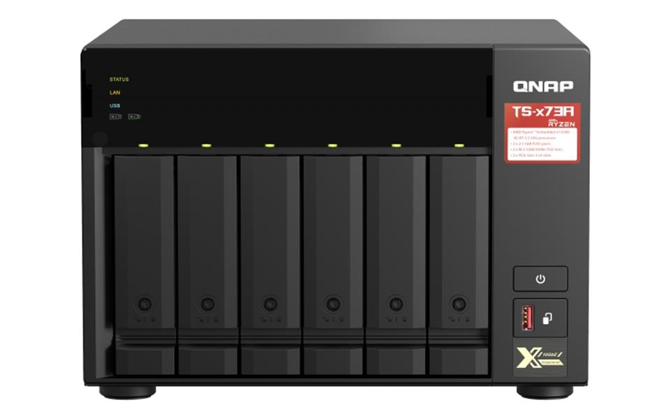 QNAP TS-673A NAS Tower Ethernet LAN Antraciet V1500B
