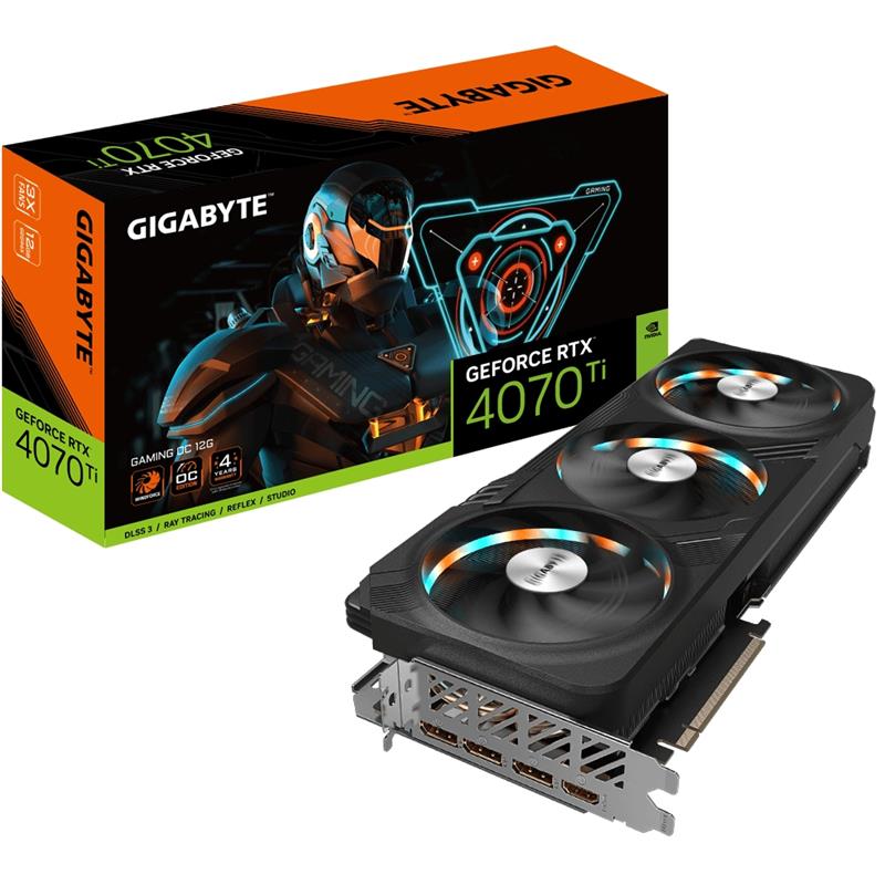 Gigabyte GV-N4070GAMING OC-12GD videokaart Matrox GeForce RTX 4070 Ti 12 GB GDDR6X