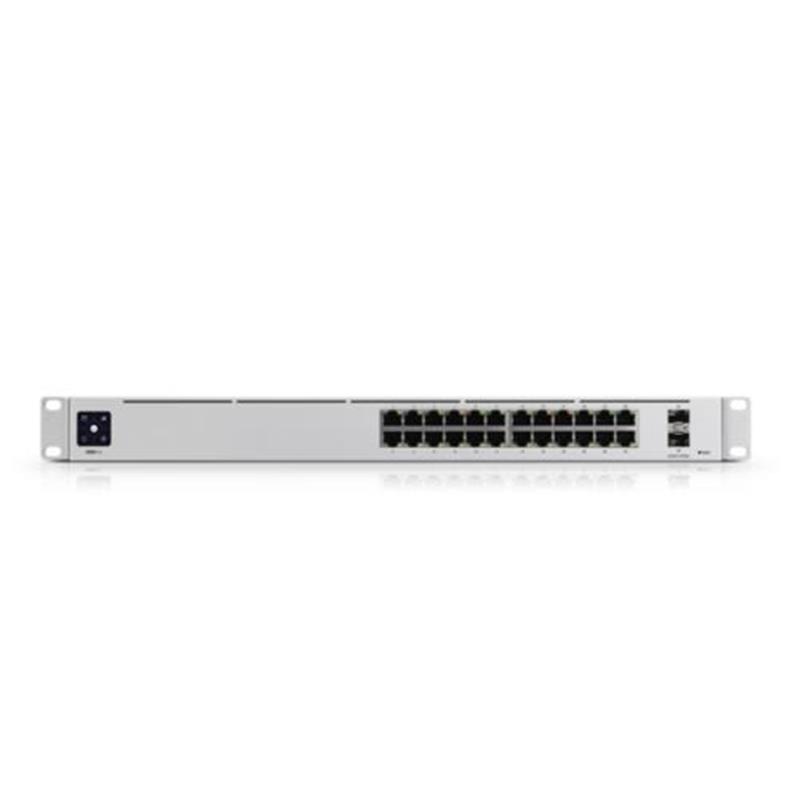 Ubiquiti Switch UniFi 24xRJ45 GBit/2xSFP+ Managed Gen2 19 Rack-Mountable, Fanless, 1,3 Touchscreen