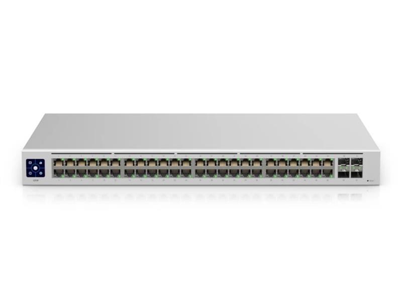 Ubiquiti Switch UniFi 48xRJ45 GBit/4xSFP Managed Gen2 19 Rack-Mountable, Fanless, 1,3 Touchscreen