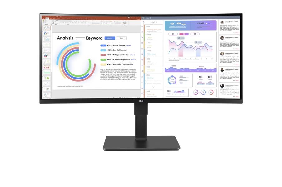LG 34BQ77QB-B computer monitor 86,4 cm (34"") 3440 x 1440 Pixels UltraWide Quad HD LED Zwart