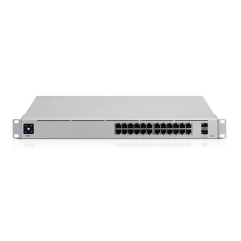 Ubiquiti Switch UniFi 24xRJ45 GBit/2xSFP+ Managed Gen2 19 Rack-Mountable, Fanless, 1,3 Touchscreen