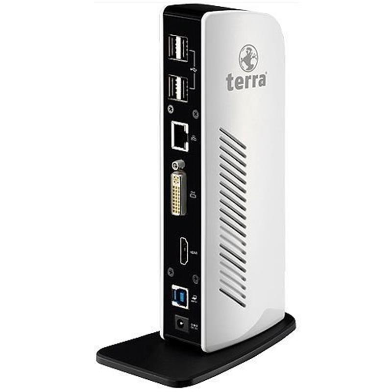 TERRA MOBILE Dockingstation 732 USB-A/C Dual Display inkl.5V/4A Netzteil, USB-A/C Kabel zu Notenooks