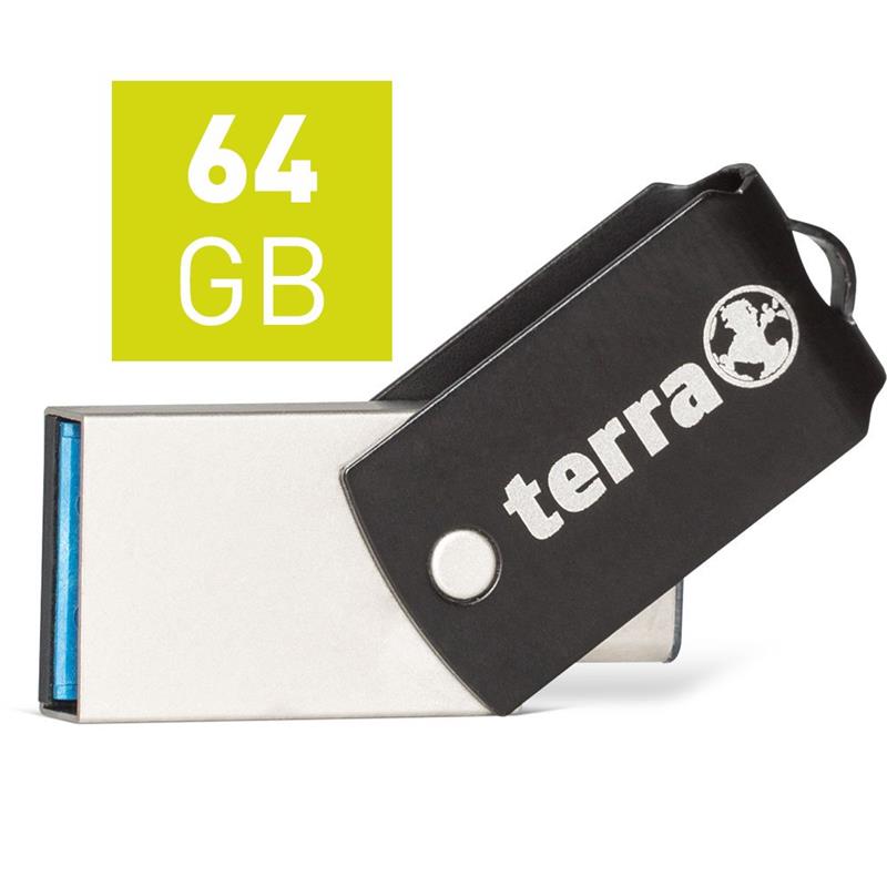 TERRA USThree A+C USB3.1  64GB black Read/Write ~ 170/40 MB/s