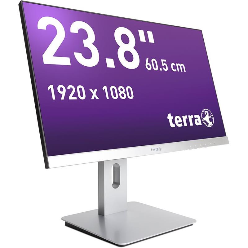 Terra Led Monitor 2462W PV Silver DP/HDMI Greenline Plus 24 inch