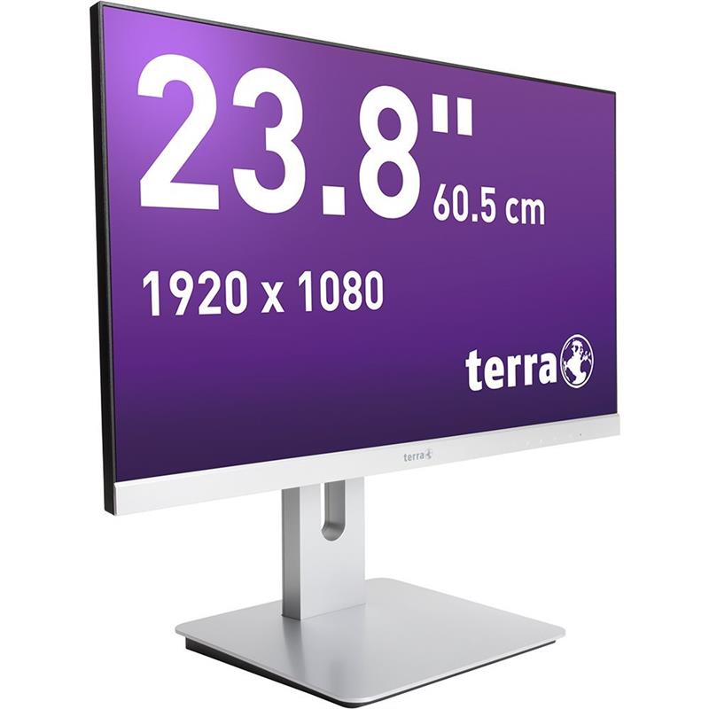 Terra Led Monitor 2462W PV Silver DP/HDMI Greenline Plus 24 inch