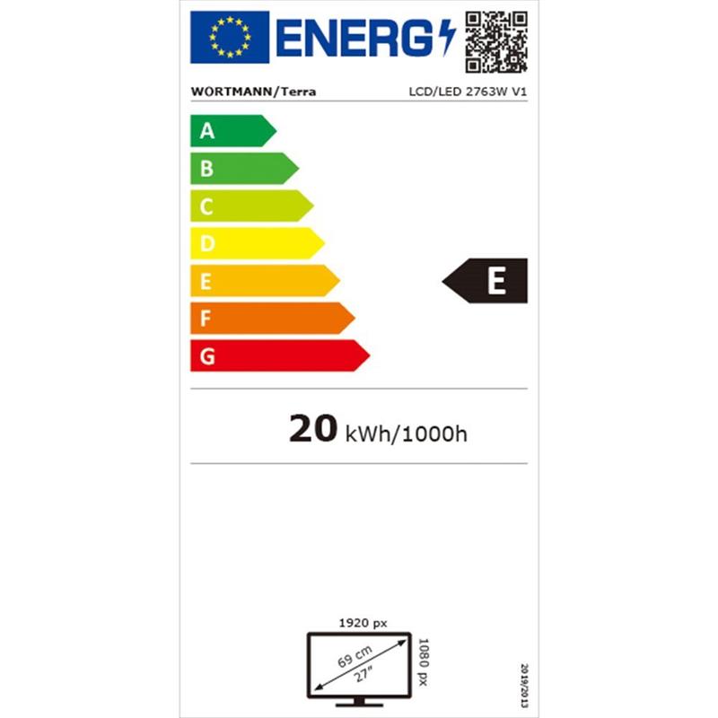 Terra Led Monitor 2763W zwart DP/HDMI Greenline Plus 27 inch