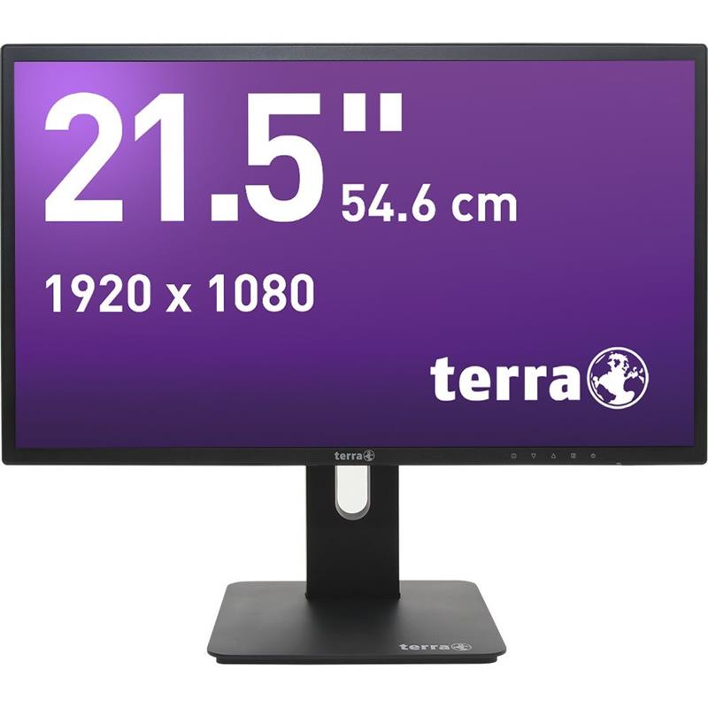 Terra Led Monitor 2256W PV Zwart DP, HDMI Greenline Plus 22 inch