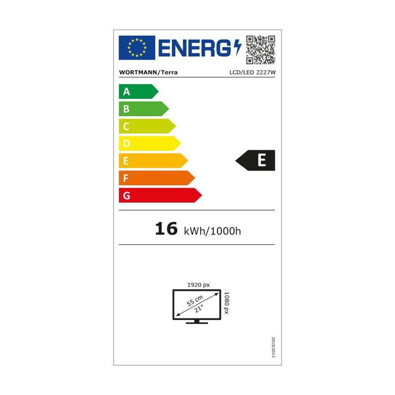 TERRA LCD/LED 2227W HA black HDMI, DP GREENLINE PLUS