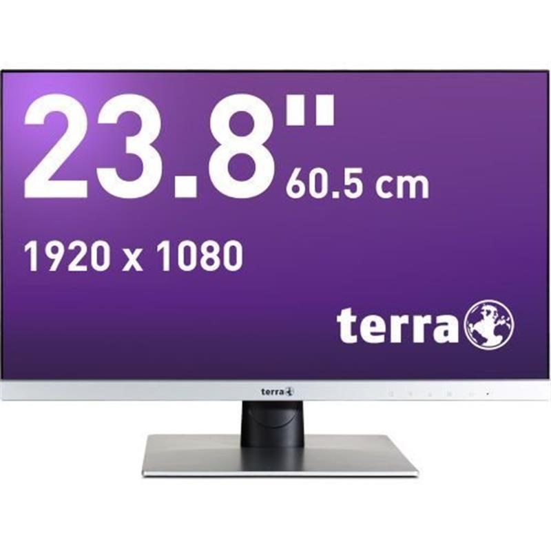 Terra Led Monitor 2462W Zilver DP/HDMI Greenline Plus 24 inch