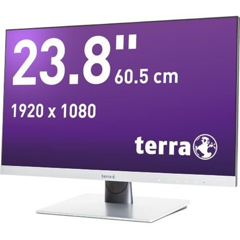 Terra Led Monitor 2462W Zilver DP/HDMI Greenline Plus 24 inch